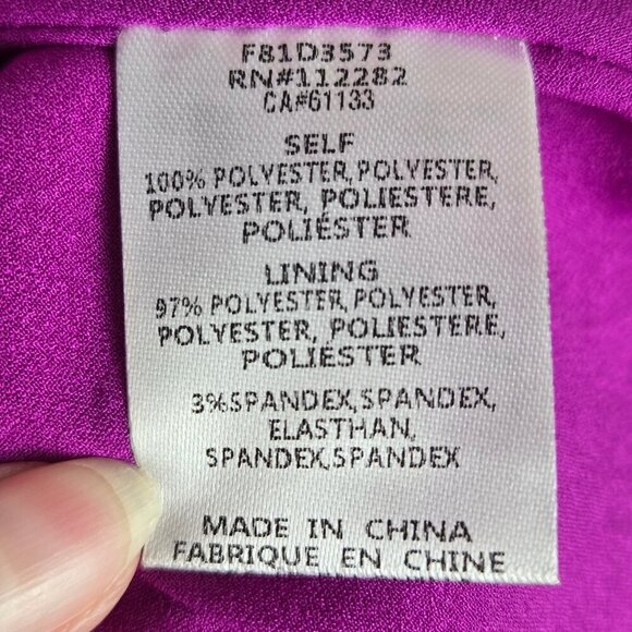 Adelyn Rae Size XS Hot Pink Halter Necked Dress Fit & Flare Keyhole Back Ruffle - Picture 12 of 14